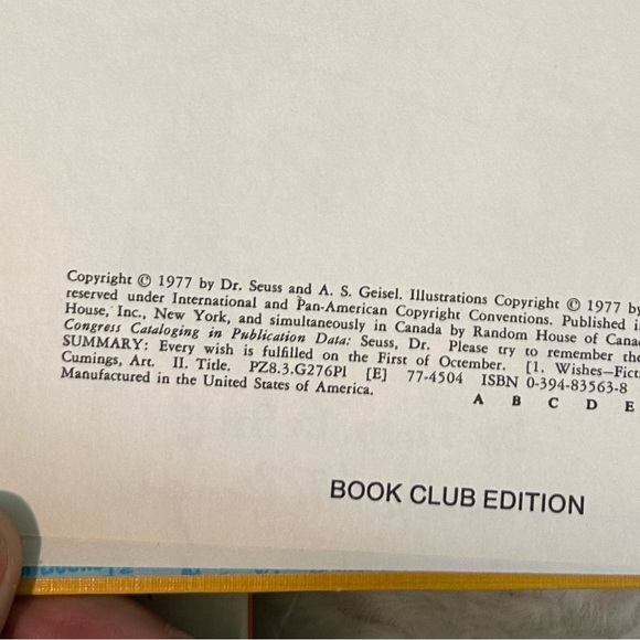 Dr Suess book club edition 1977 the First of Octember - Picture 2 of 2
